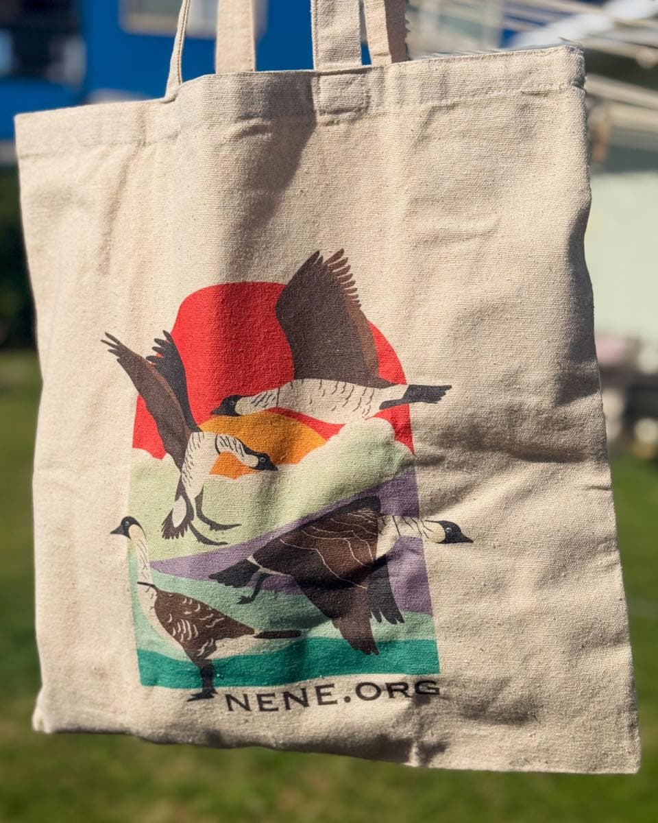 Sunrise Nēnē cotton canvas tote bag from the Nēnē Store